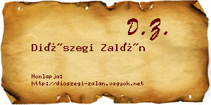 Diószegi Zalán névjegykártya
